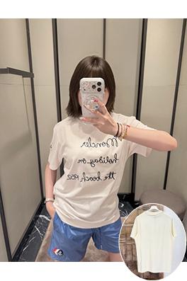 モンクレール レタープリント半袖Tシャツ