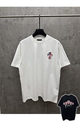 クロムハーツ 3D中空刺繍半袖Tシャツ