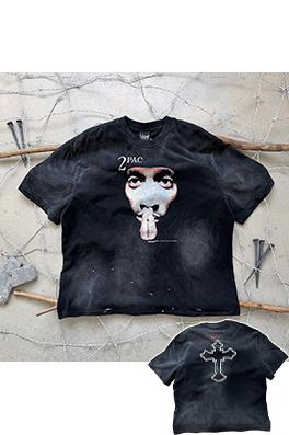 セントマイケル 2PAC クロスリリーフ限定コラボレーション半袖Tシャツ