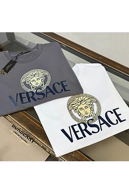 ヴェルサーチスーパーコピー VERSACE ニュークラシックプリントロゴ入り半袖Tシャツ