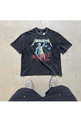 セントマイケル×ベルベルジン×メタリカスーパーコピー 3社コラボレーションのウォッシュ半袖Tシャツ