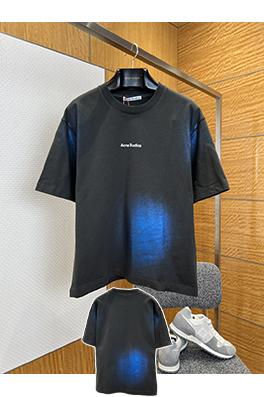 アクネストゥディオズブランドコピー Acne Studios グラデーションホットスタンプロゴレター半袖Tシャツ