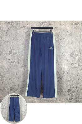 バレンシアガスーパーコピー BALENCIAGA Tracksuit Jacket in Marine Blue ロゴ刺繍カラーブロックプレッピースタイルのトラックパンツ防風パンツストレートレッグパンツ