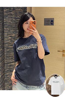 ルイヴィトン ダメージデニムパッチ付き半袖Tシャツ