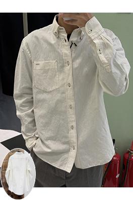プラダ リネン混紡の長袖シャツ