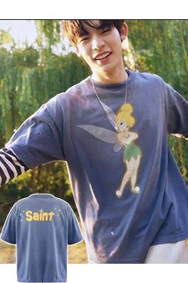 セントマイケル Saint ドラえもんウォッシュ半袖Tシャツ