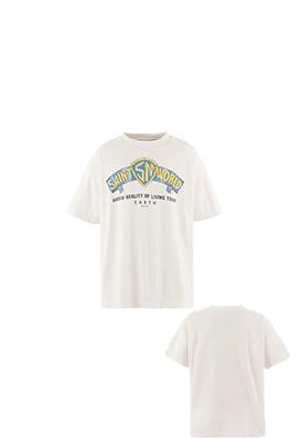 セントマイケルブランドスーパーコピー SAINT WORLD HARSH REALITY OF LIVING TODAY プリント柄の半袖Tシャツ