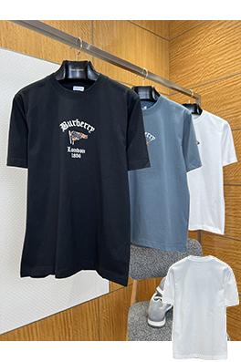 バーバリーコピー BURBERRY クラシックな刺繍ロゴ入りコットン半袖Tシャツ