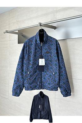 プラダ 両面リバーシブルナイロン花柄スタンドカラージャケット