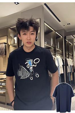 フェンディ プリント刺繍入り半袖Tシャツ