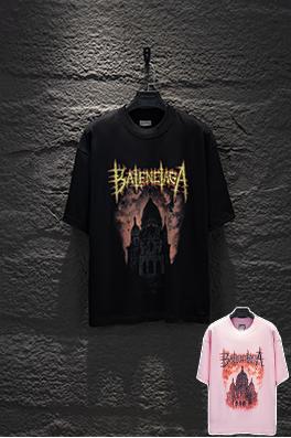 バレンシアガスーパーコピー BALENCIAGA 新作 ホワイトインクダイレクトプリント半袖Tシャツ