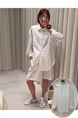 アクネストゥディオズ Acne Studios 白と黒のストライプ柄チェック柄レター入りカジュアルボタンダウン長袖シャツ
