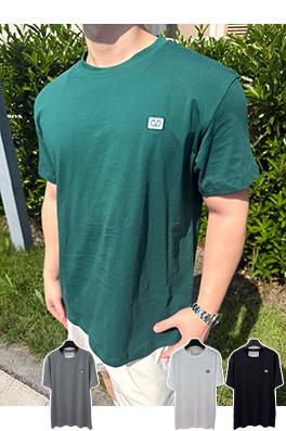ヴァレンティノブランドコピー 刺繍ロゴ入り半袖Tシャツ