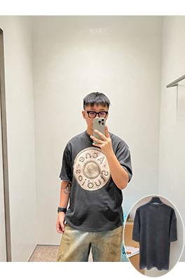 アクネストゥディオズ Acne Studios クラシックなダメージをした円形デジタルダイレクトインジェクション半袖Tシャツ