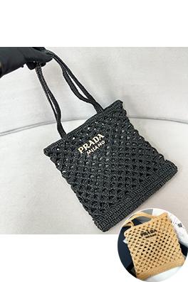 プラダ レディース麦わらショッピングバッグ