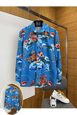 グッチ オーシャンフローラルプリントの長袖シャツ