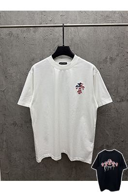 クロムハーツ 3D中空刺繍半袖Tシャツ