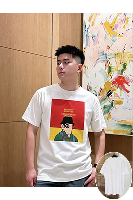 ディオールスーパーコピー Dior ファッションなコミックプリント刺繍入り半袖Tシャツ