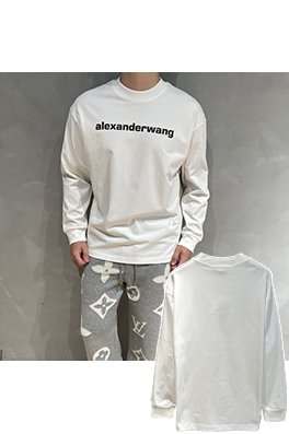アレキサンダーワンコピー Alexander Wang 秋冬プリントロゴ入りブランドロゴ長袖シャツ
