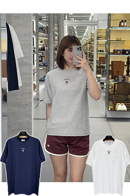 セリーヌ CELINE 凱旋門の文字刺繍入り半袖Tシャツ