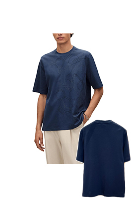エルメス 乗馬ラインプリント半袖Tシャツ