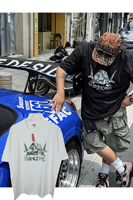 シュプリームスーパーコピー SUPREME 折り紙風米ドルパロディ クルーネック半袖Tシャツ
