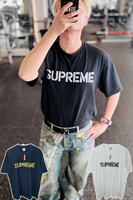 シュプリームコピー SUPREME ダメージのレタープリント入り半袖Tシャツ