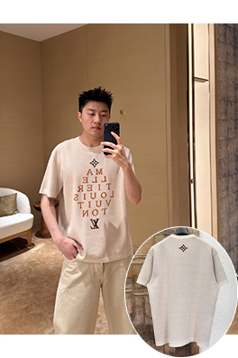 ルイヴィトン レタージャカードニット半袖Tシャツ