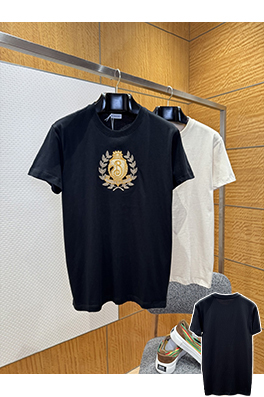 バーバリーブランドスーパーコピー 刺繍入りBバッジ付きコットン半袖Tシャツ
