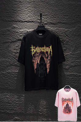 バレンシアガスーパーコピー BALENCIAGA 新作 ホワイトインクダイレクトプリント半袖Tシャツ