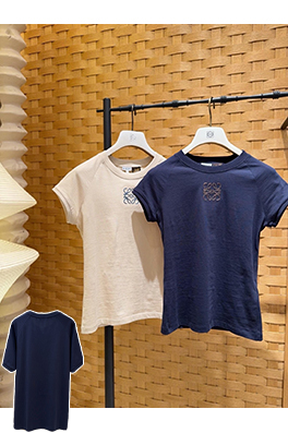 ロエベスーパーコピー モザイク刺繍入り半袖Tシャツ