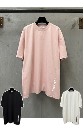 ジルサンダースーパーコピー Jil sander 縦型ロゴプリントの半袖Tシャツ
