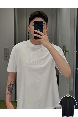 グッチコピー Gucci マイクロロゴ刺繍入り半袖Tシャツ