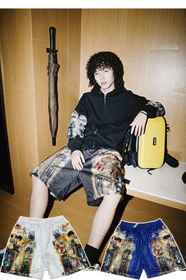 シュプリームスーパーコピー MJ コラボレーションプリントショーツ