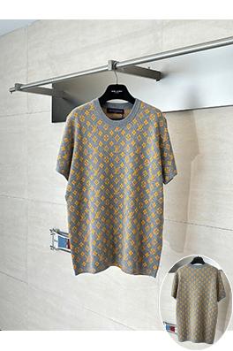 ルイヴィトン Monogram 全面ジャカードニットの半袖Tシャツ