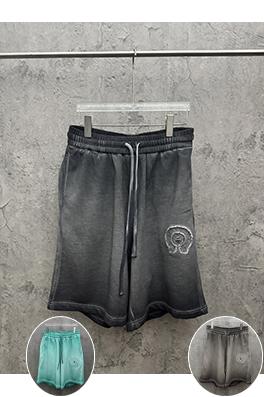 クロムハーツスーパーコピー アメリカンスタイルのレーザーウォッシュと染色をしたパッチ付きショートパンツ
