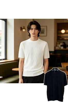 フェンディ ダブルFジャカードニット半袖Tシャツ