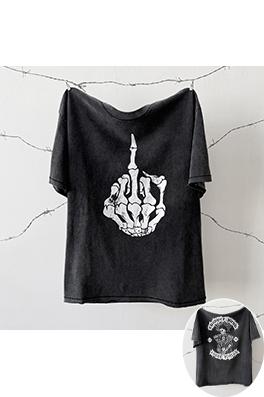 セントマイケル 反逆なモーターサイクルスカル限定半袖Tシャツ