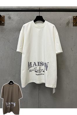 マルタン マルジェラ レトロロゴプリントの半袖Tシャツ