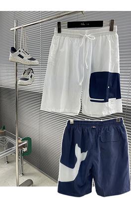 トムブラウンコピー 前面と背面クジラ柄ビーチショーツ