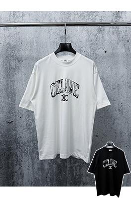 セリーヌ CELINE 文字ロゴ入りカップル半袖Tシャツ