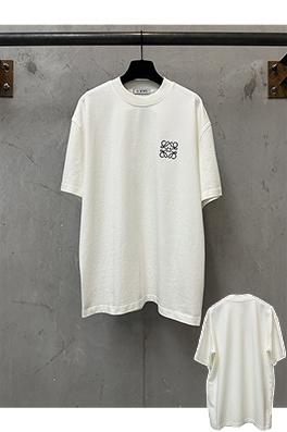 ロエベ ク新モデルラシックなロゴ刺繍入り半袖Tシャツ