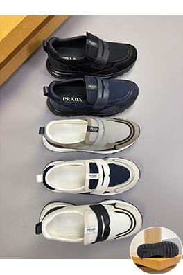 プラダ ナッパレザーメッシュスポーツシューズ 