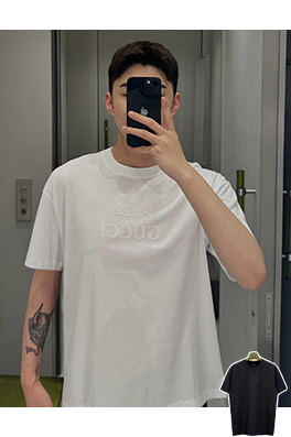 グッチコピー Gucci マイクロロゴ刺繍入り半袖Tシャツ