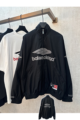 バレンシアガ Balenciaga Basketball 文字プリントのジップアップジャケットシリーズ