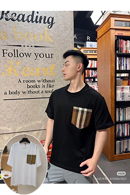 バーバリーコピー ポケット付きチェック柄半袖Tシャツ
