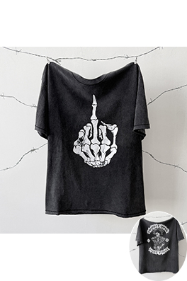 セントマイケル 反逆なモーターサイクルスカル限定半袖Tシャツ