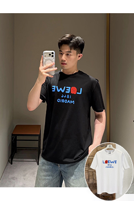 ロエベブランドコピー Loewe 180周年記念プリント刺繍入り半袖Tシャツ