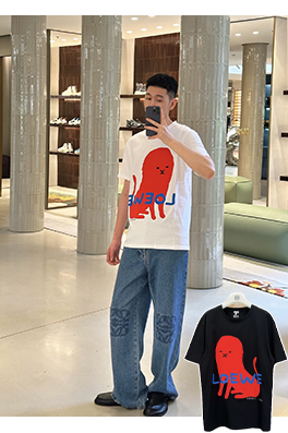 ロエベ Loewe 新モデル180周年記念プリント刺繍入り半袖Tシャツ