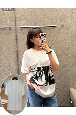 ジバンシィ ポートレートプリント半袖Tシャツ